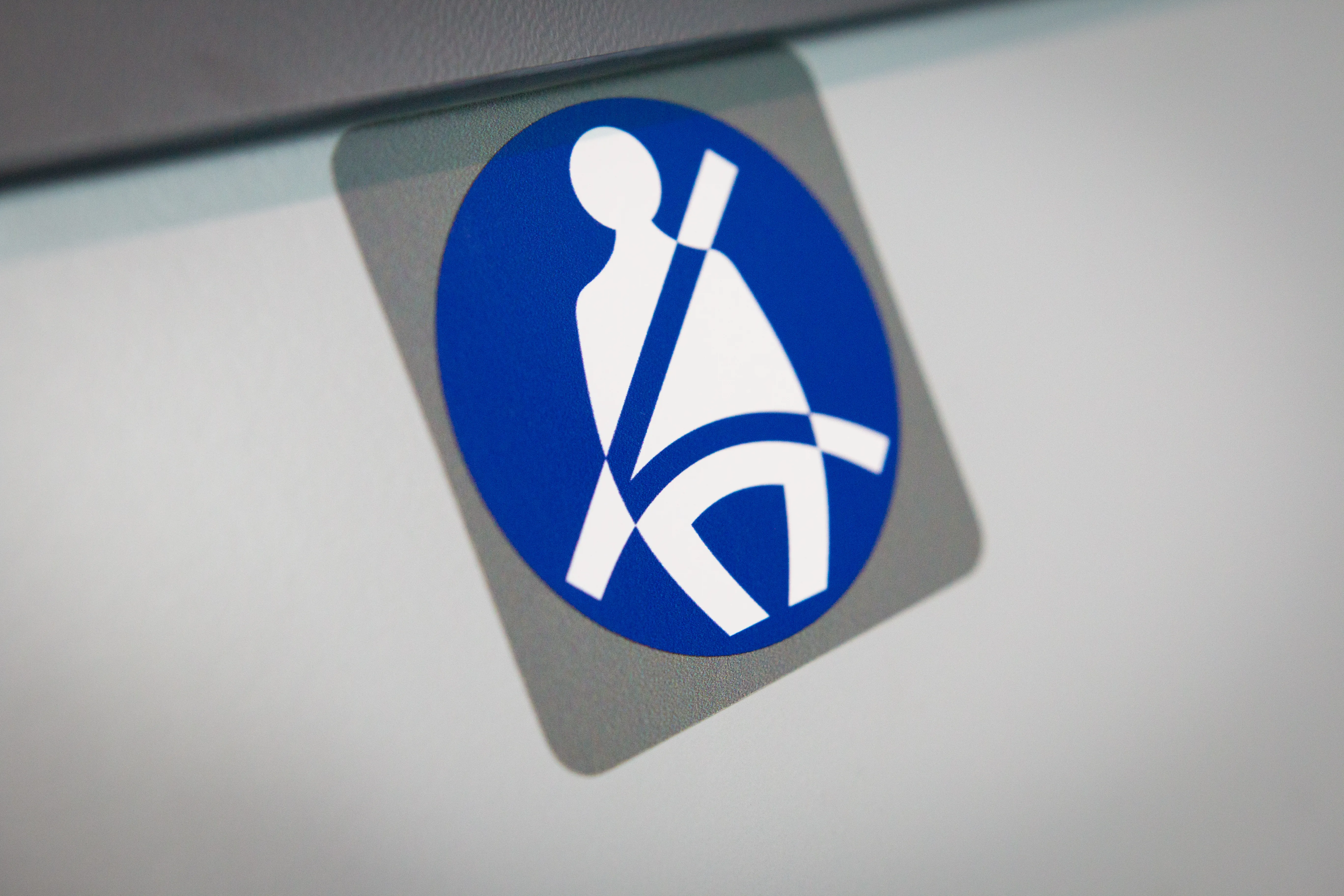 Seatbelts on inside the coach